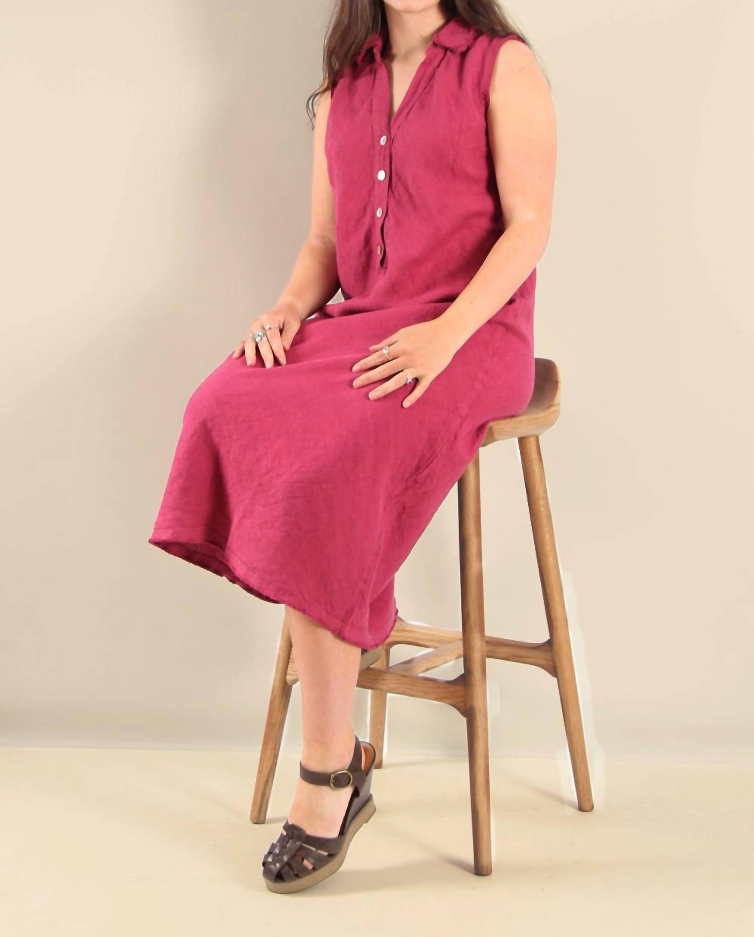 Cut Loose - Bias Cut Placket Linen Dress