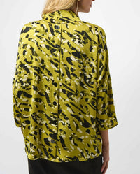Joseph Ribkoff - Animal Print Cowl Neck 3/4 Sleeves Top