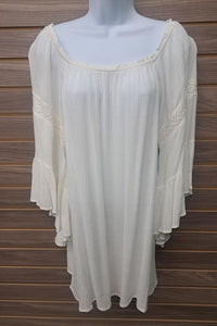 By Together - Women's Linen Lace Flowy Bell Sleeve