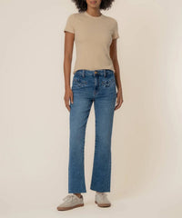 KUT FROM THE KLOTH Kelsey High Rise Ankle Flare Jeans in excitement wash - women's jeans