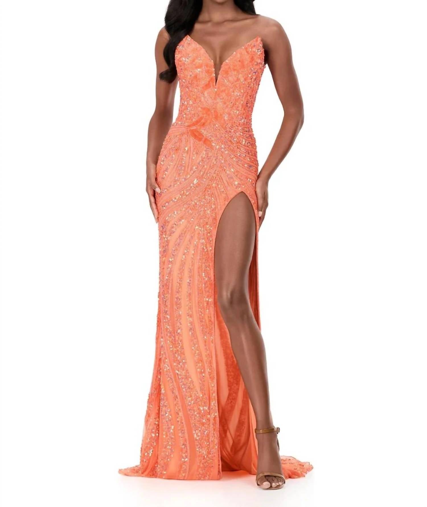 Ashleylauren - Strapless Sequin Gown