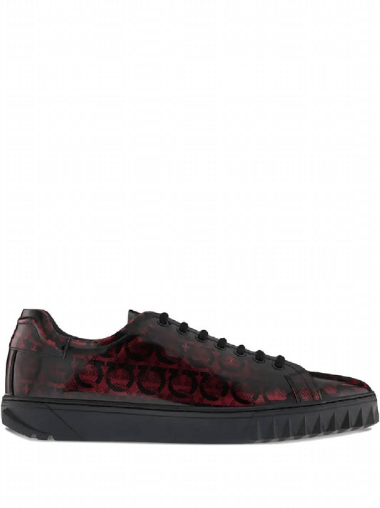 Salvatore Ferragamo - Men's Cube Gancini-print Lace-up Sneakers