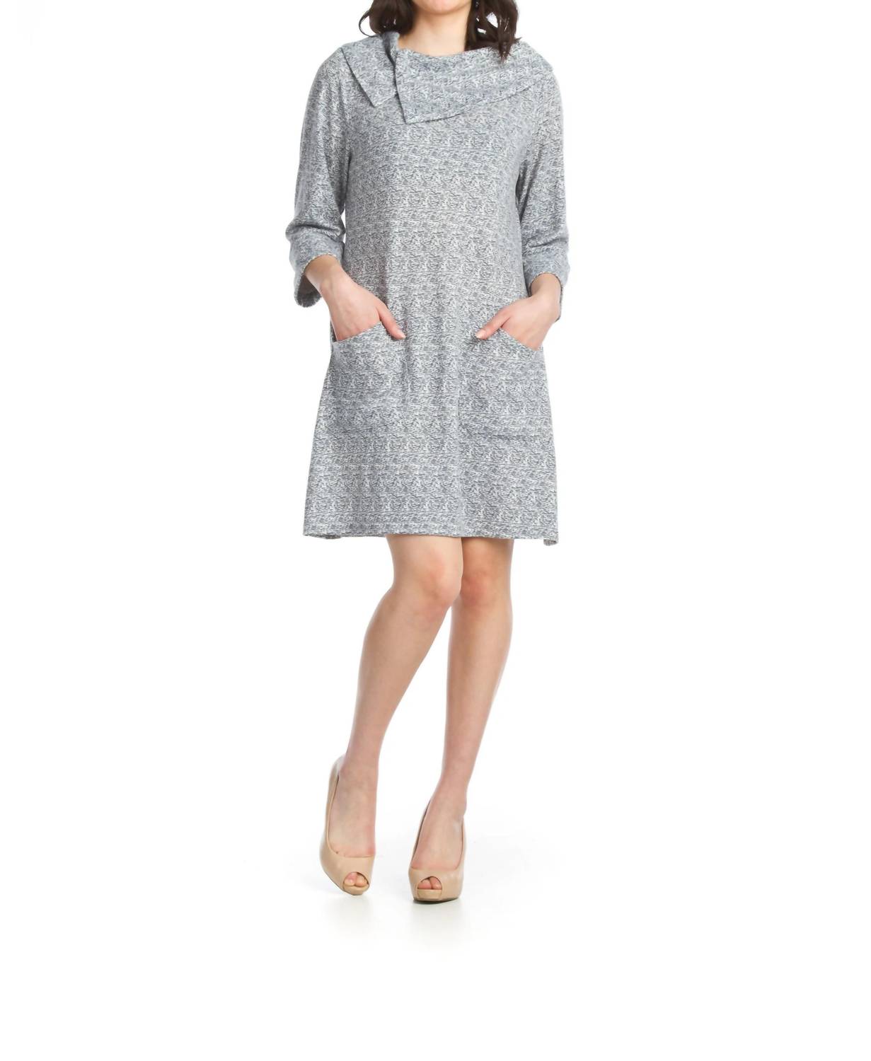 Papillon - A-line Sweater Dress With Pockets