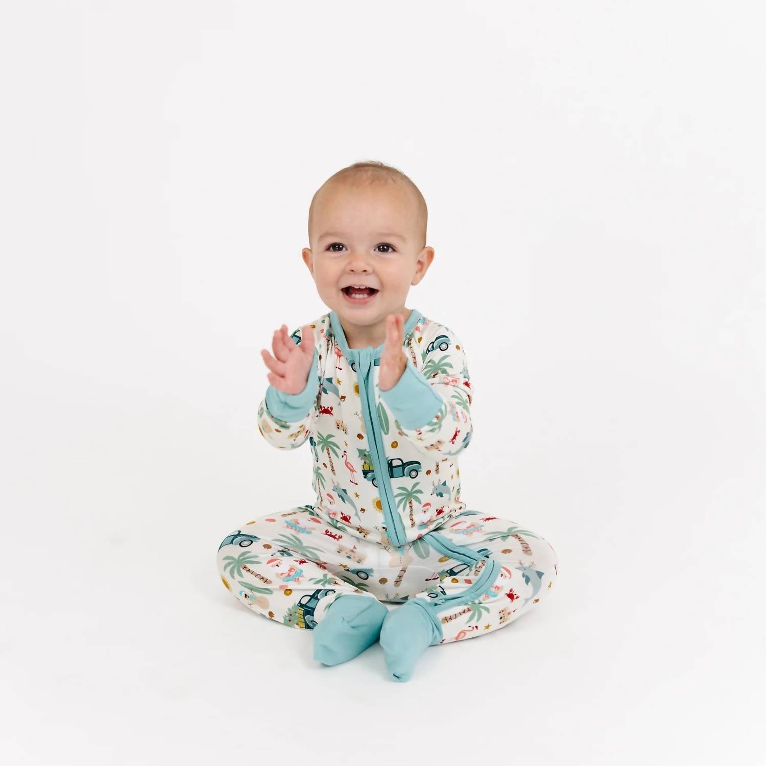Emerson And Friends - Coastal Christmas Bamboo Convertible Baby Pajama