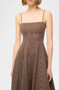 Aureum Wylie Dress in dark oak micro stripe - women's dress - view 5