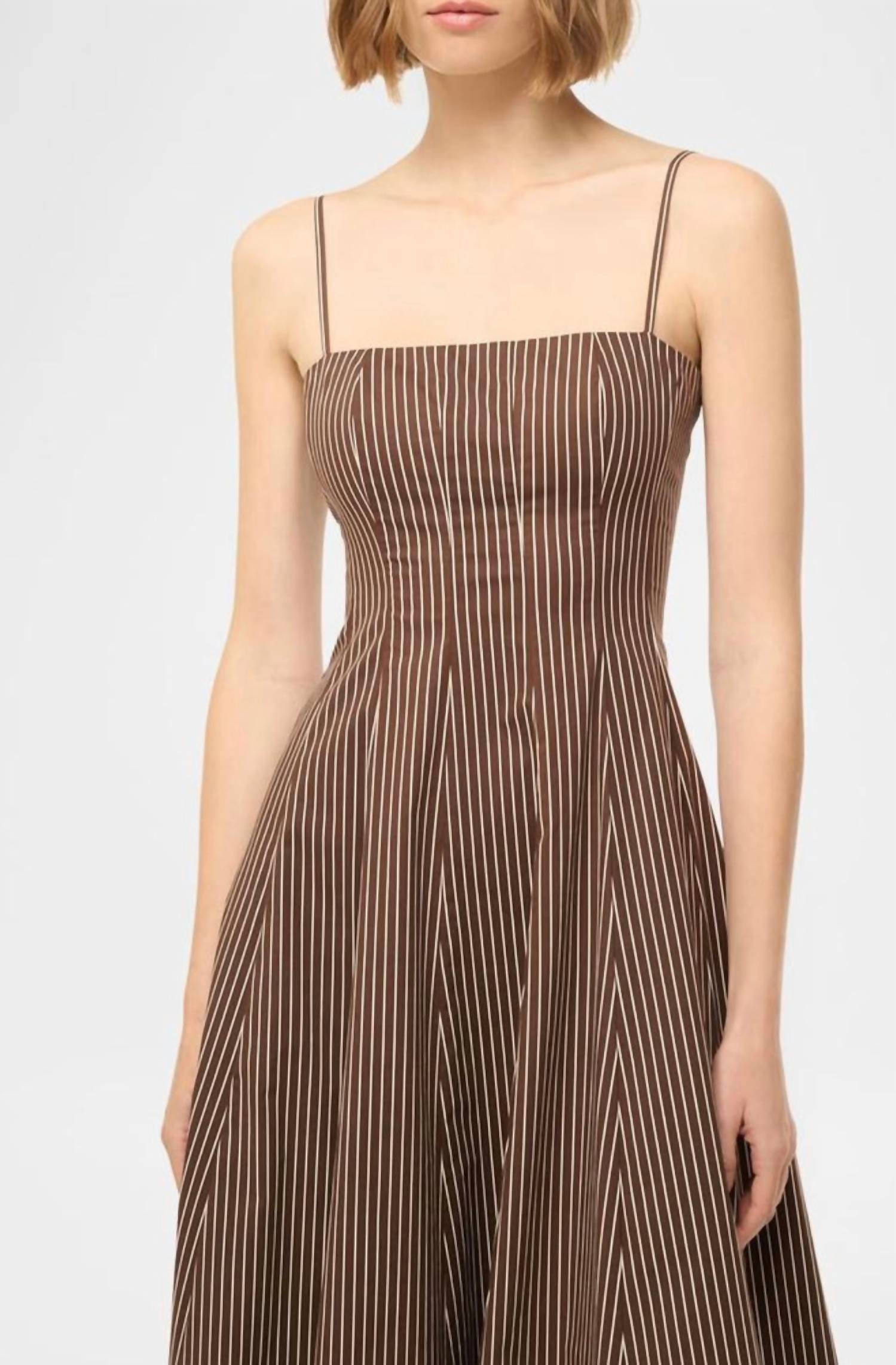 Aureum Wylie Dress in dark oak micro stripe - women's dress - view 5