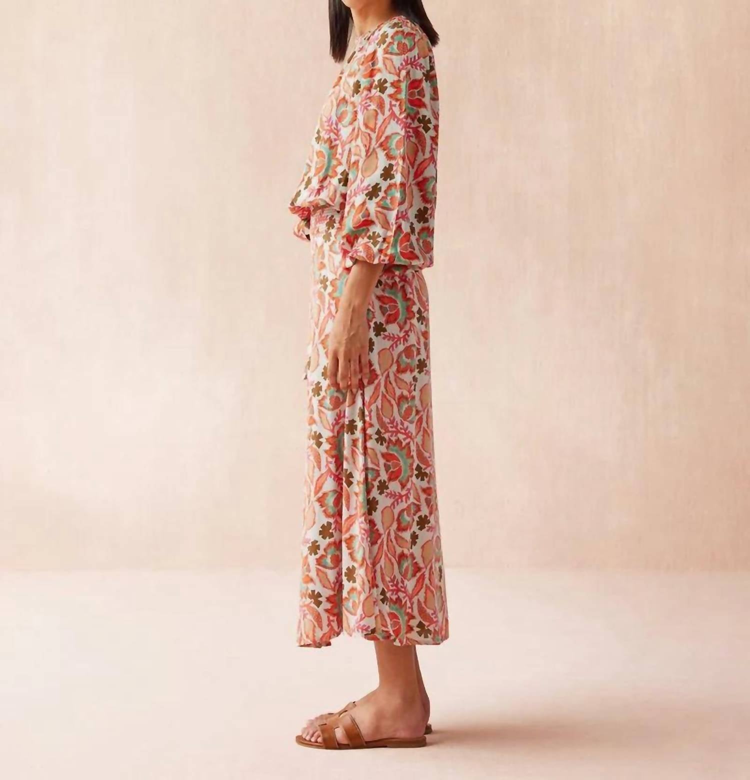 OMIKA Nalini Wrap Skirt in palmera spritz - women's skirt - alternate view