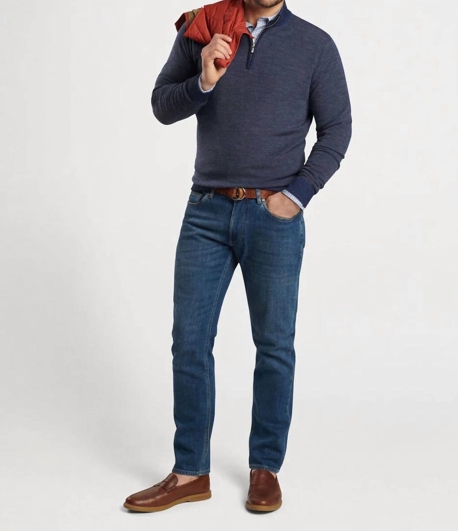 Peter Millar - Breaker Birdseye Quarter-zip Sweater