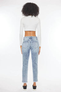 Kancan - High Rise Relaxed Thigh Tapered Leg Mom Jean