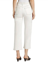 Frame - Trapunto High Waist Ankle Straight Leg Jeans