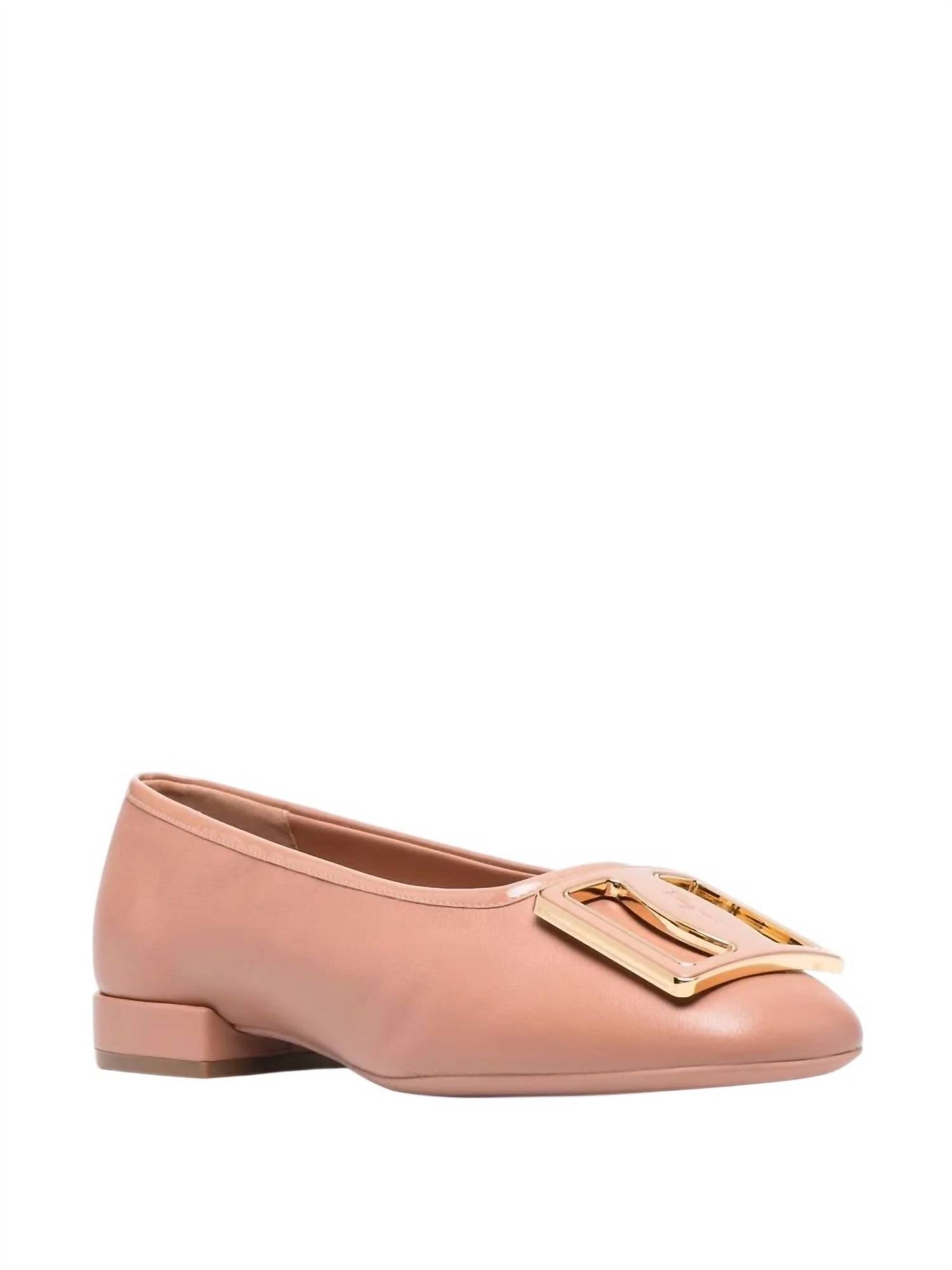 Salvatore Ferragamo - Women's Embossed-logo Plaque Ballerina Shoes