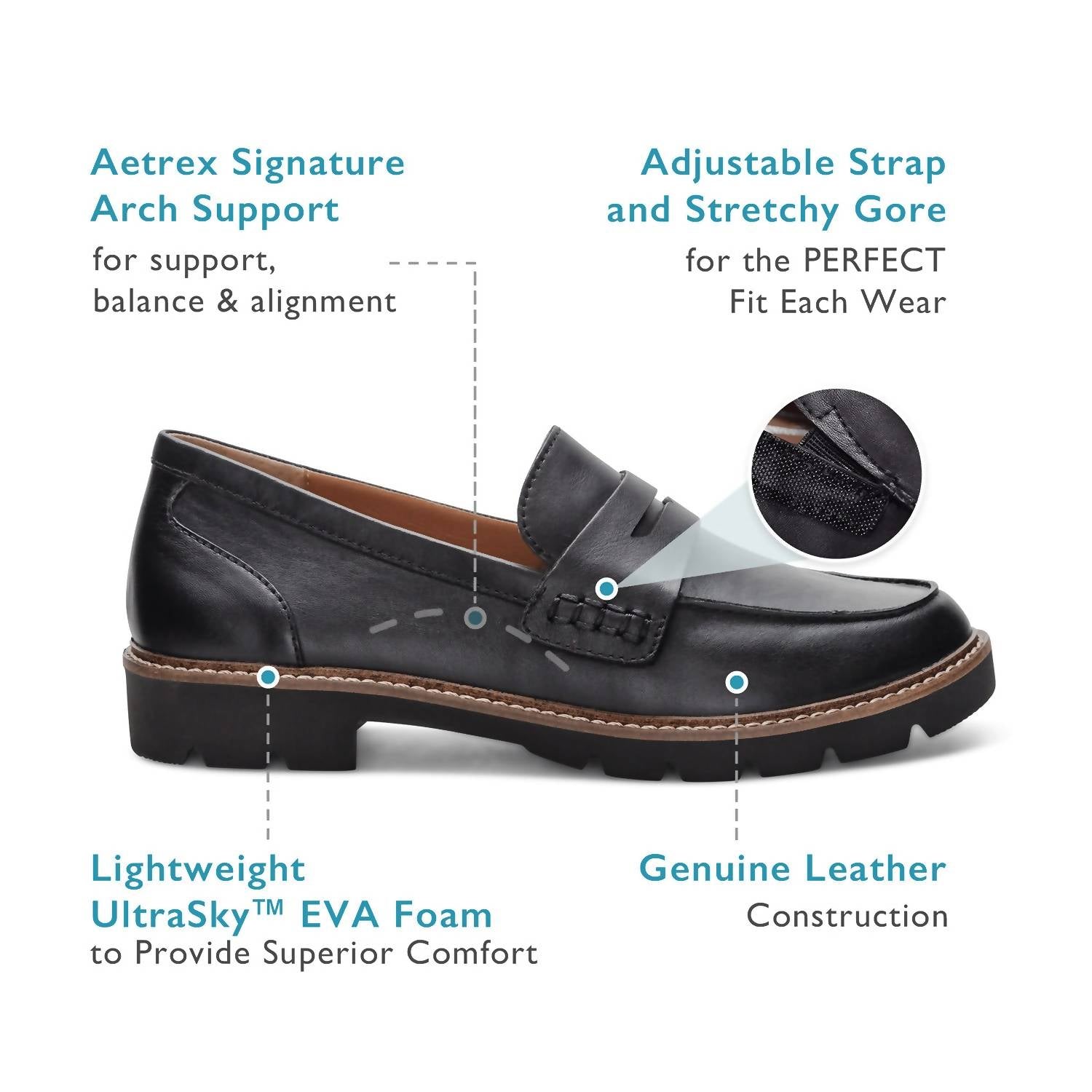 Aetrex - Women's Collette Leather Loafers
