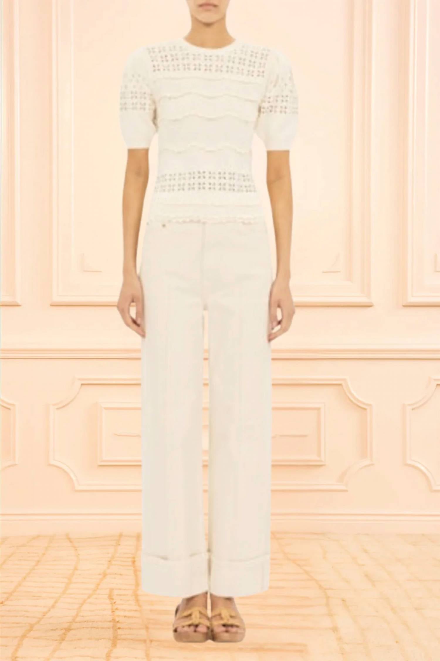 Ulla Johnson - Marcelena Eyelet Knit Top