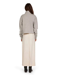 Les Tien - Haley Crop Half Zip Pullover Sweatshirt
