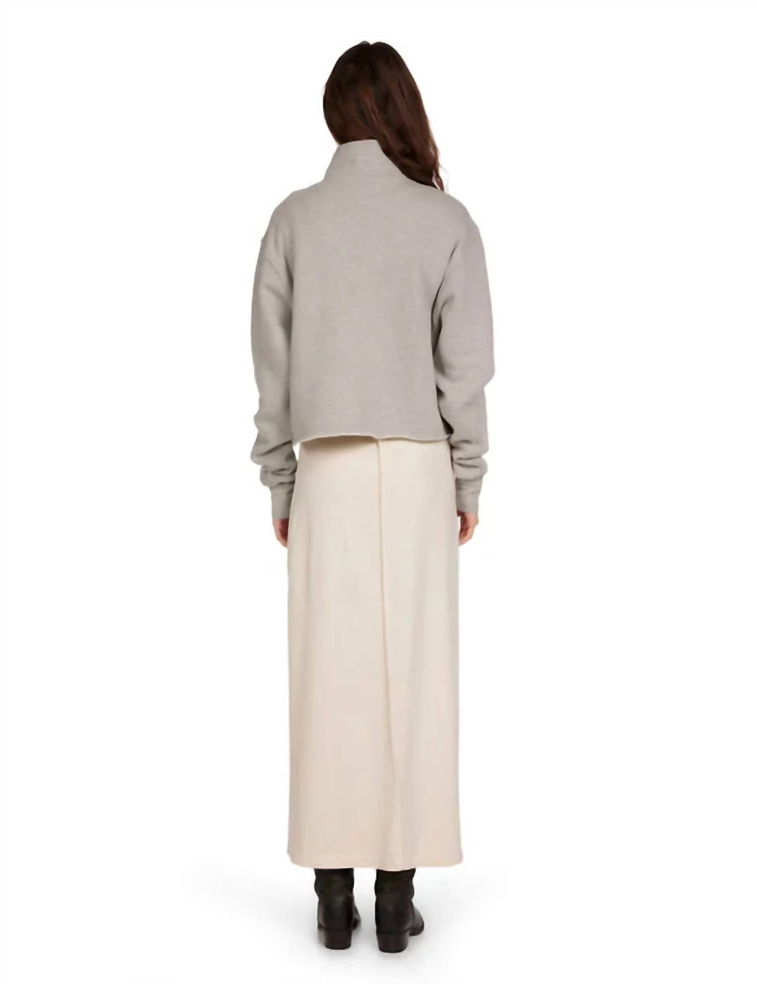 Les Tien - Haley Crop Half Zip Pullover Sweatshirt