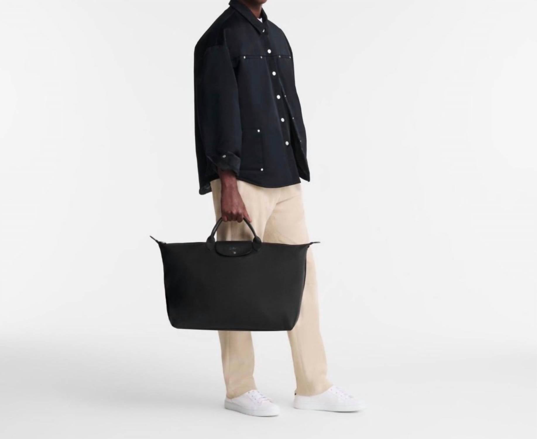 Longchamp - Men's Le Pliage Cuir Large Leather Travel Bag