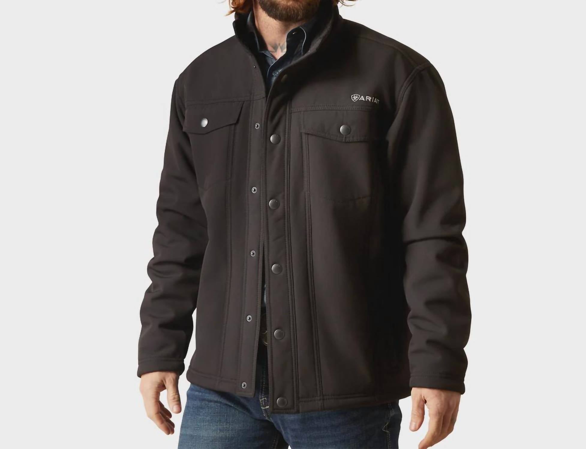 ARIAT Mens Vernon Sherpa Coat in black - men's jacket