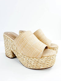 Miracle Miles - Women's Ashlyn Raffia Heel Sandals