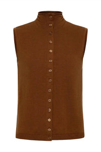 Anatomie - Viola Sweater Knit Sleeveless Button Down Top