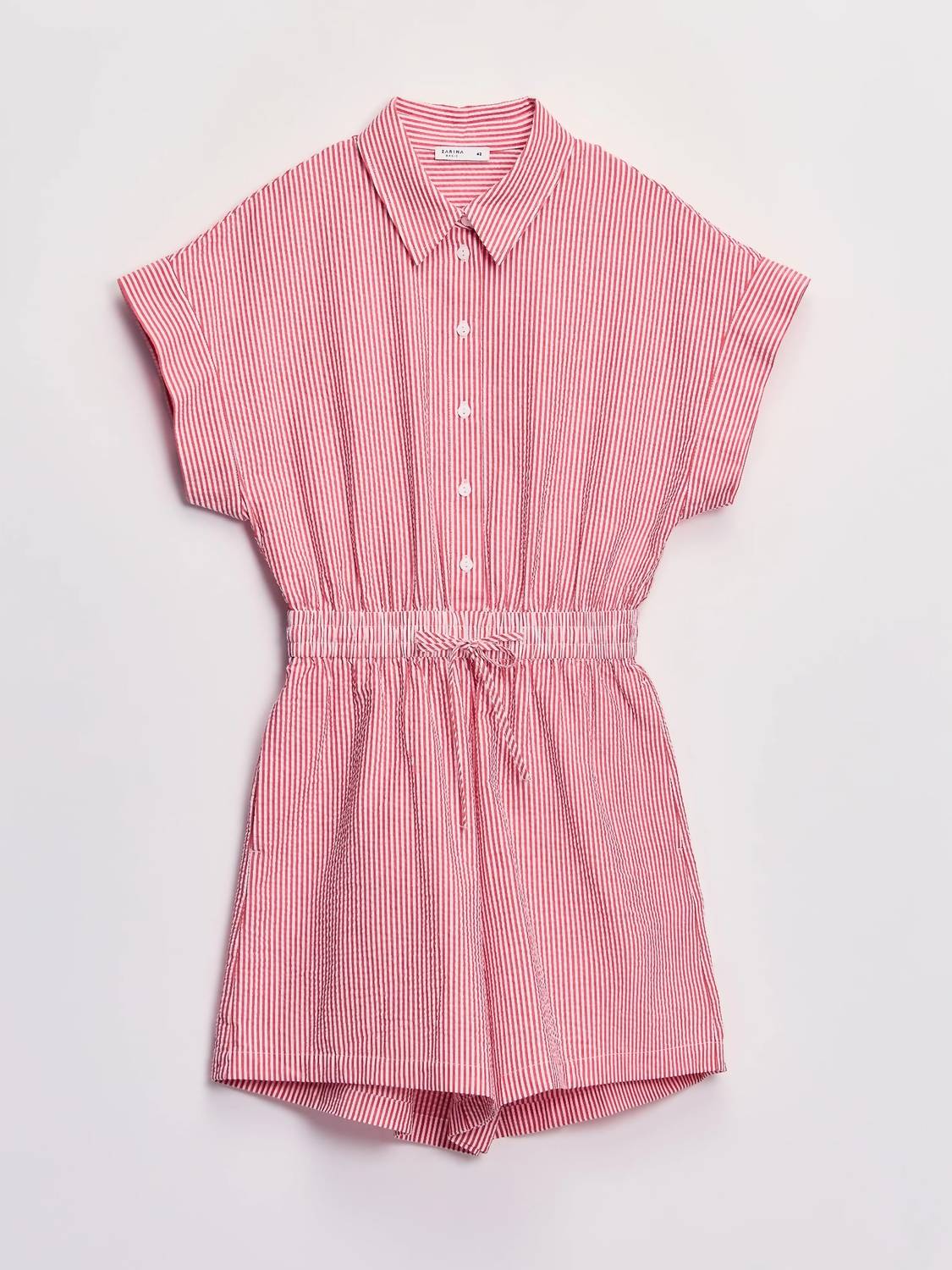 Elan - Gameday Pinstripe Button-down Romper