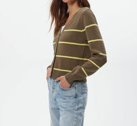 Michael Stars - Tracey Striped Button Down Cardigan
