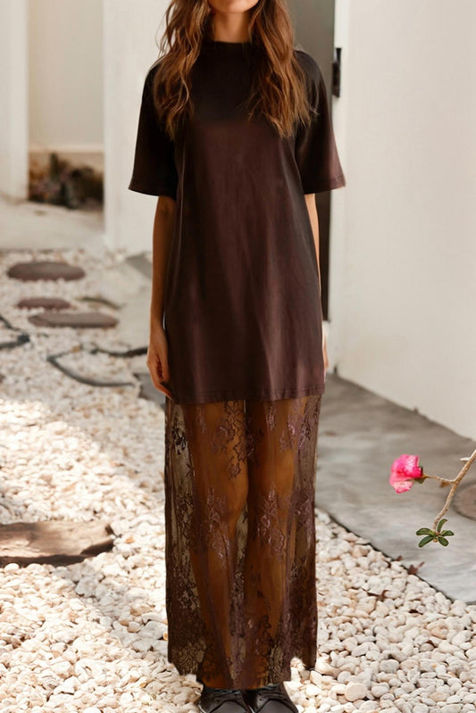 Little Daisy Closet - Short Sleeve Lace Dress