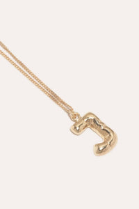 Completedworks - Women's Plated J Pendant With Chain Necklace
