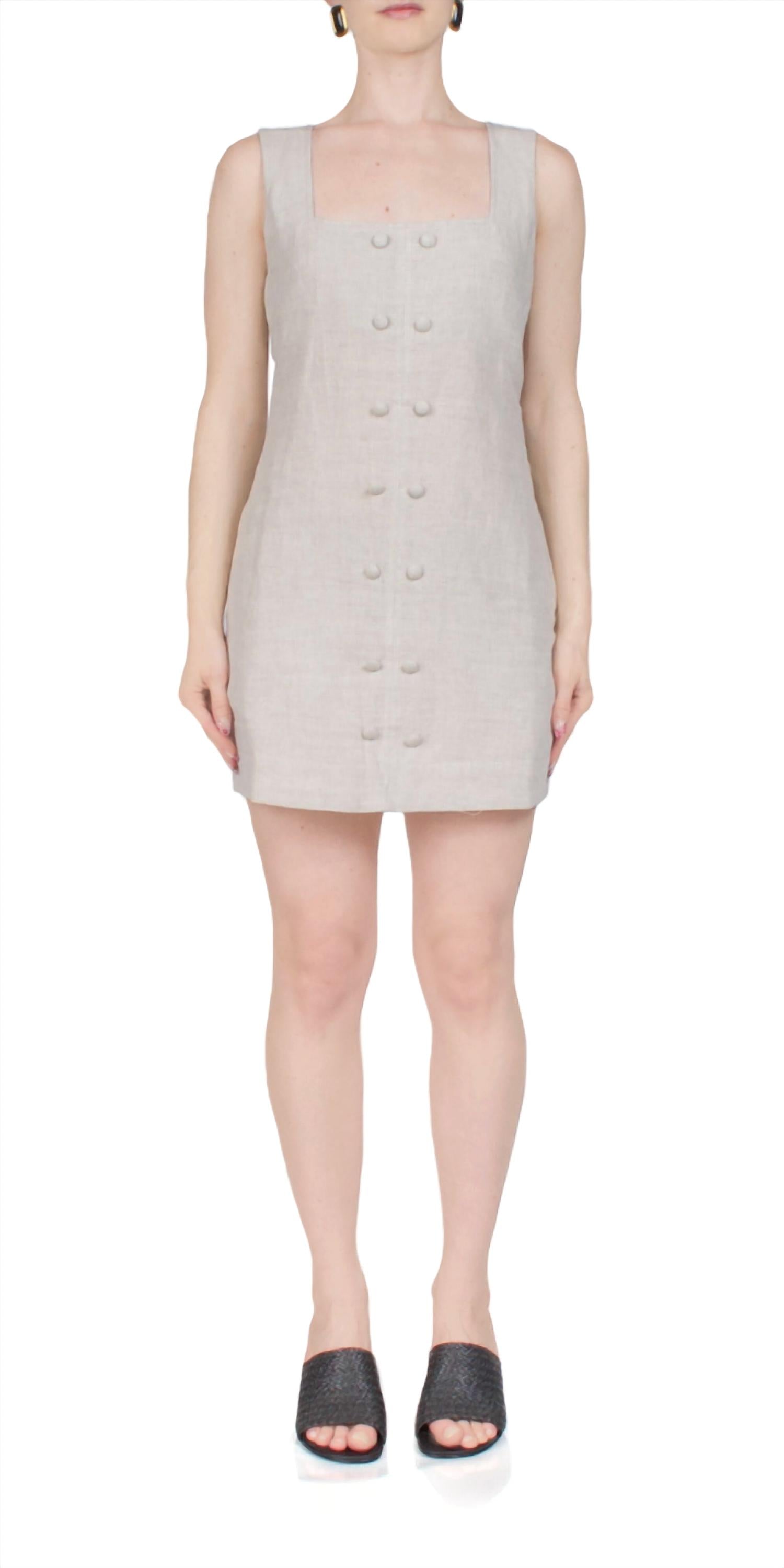 Ciao Lucia - Virginie Dress Oatmeal Linen