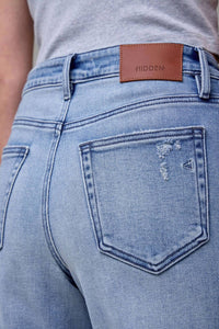 Hidden - Nori Cuffed Crop Wide Leg Jeans