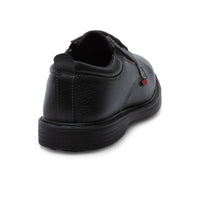 Andrea Men's Leather Upper And Rubber Sole Oxford Shoes in black - men's shoe - detail view