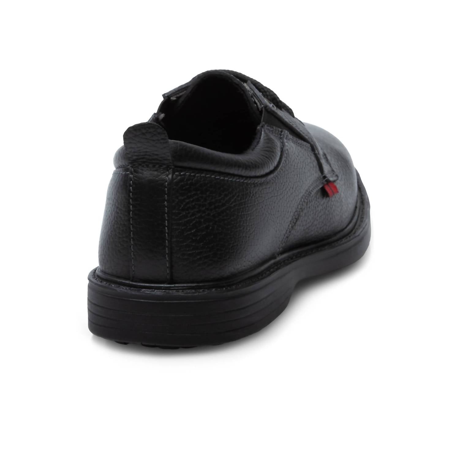 Andrea Men's Leather Upper And Rubber Sole Oxford Shoes in black - men's shoe - detail view