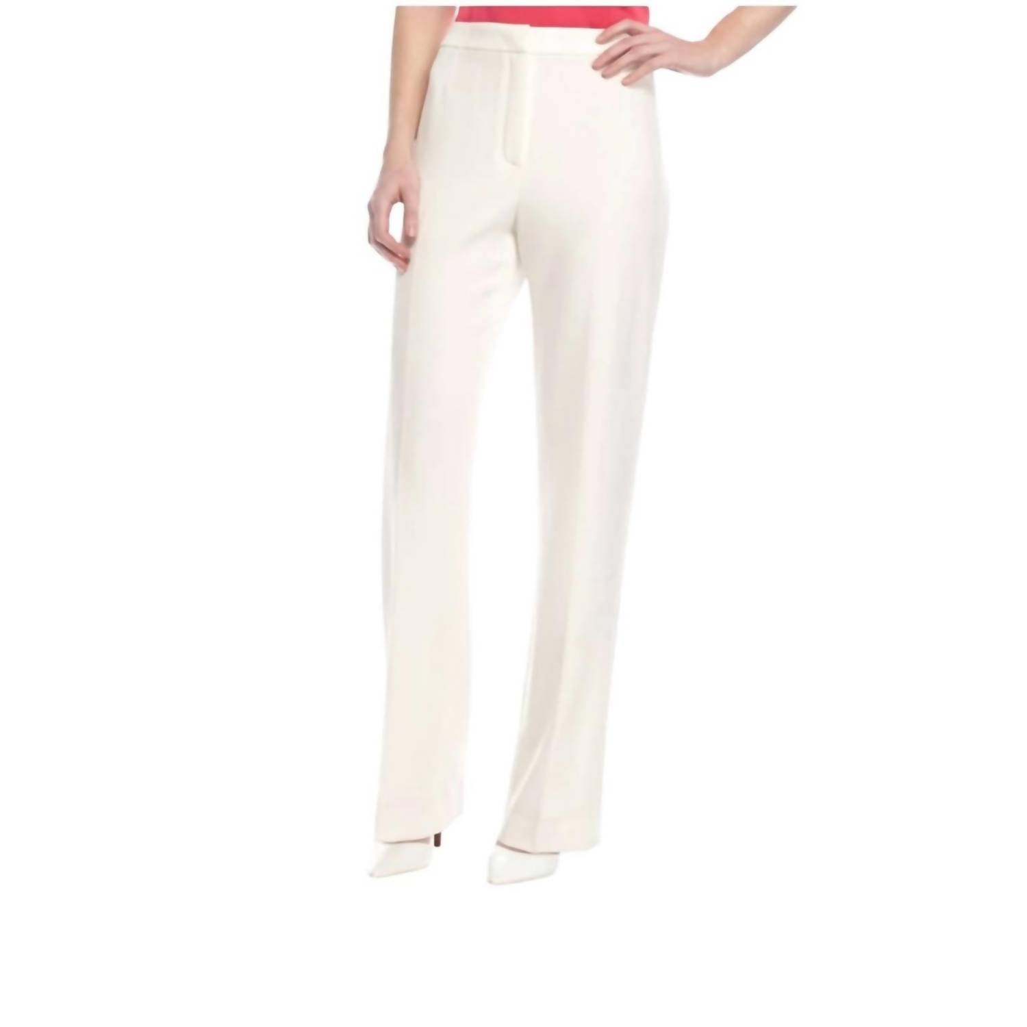 Kasper Women's Elegant Stretch Crepe Trouser Pants in cream - women's pants