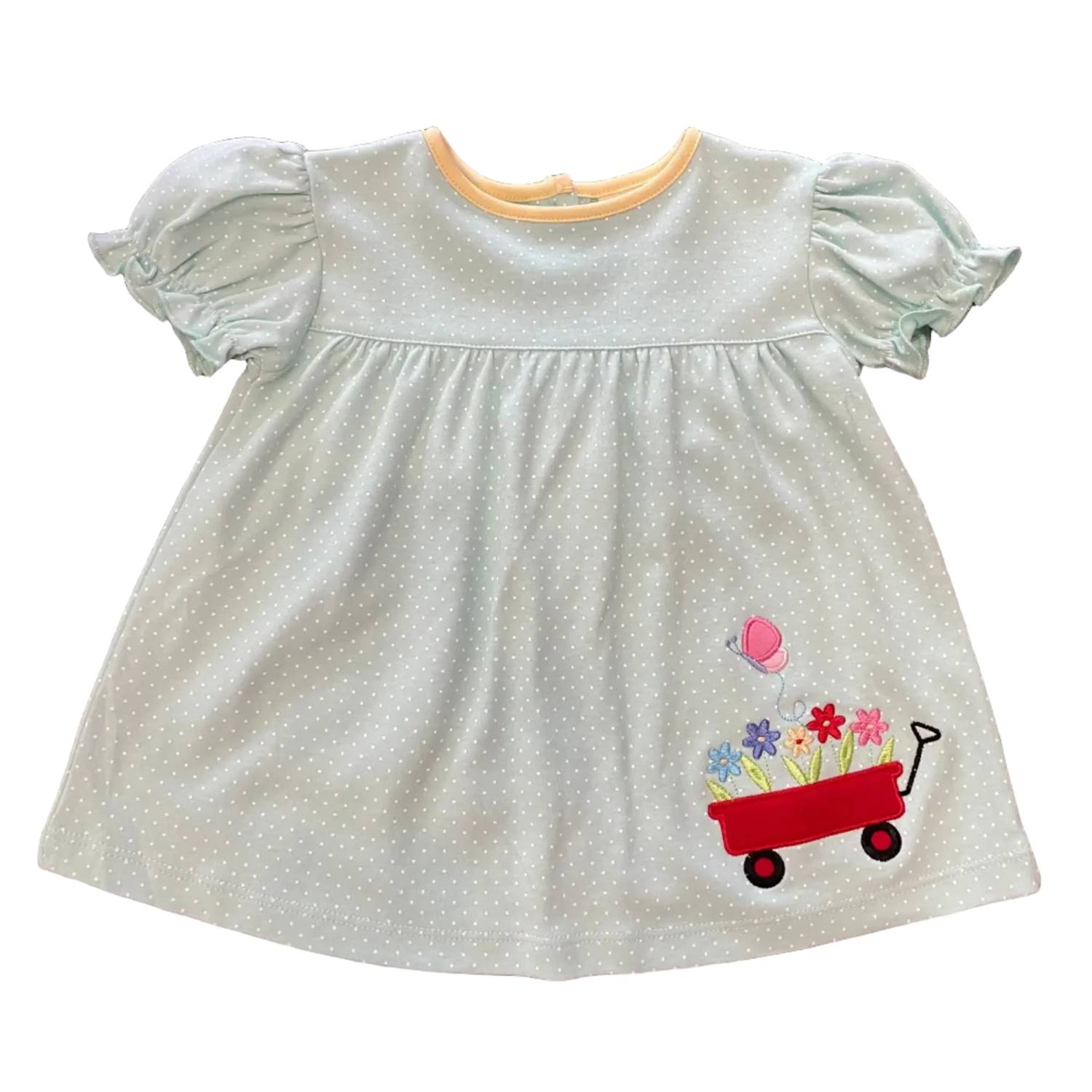 Luigi Kids - Kid's Wagon With flowers Applique Swing Top