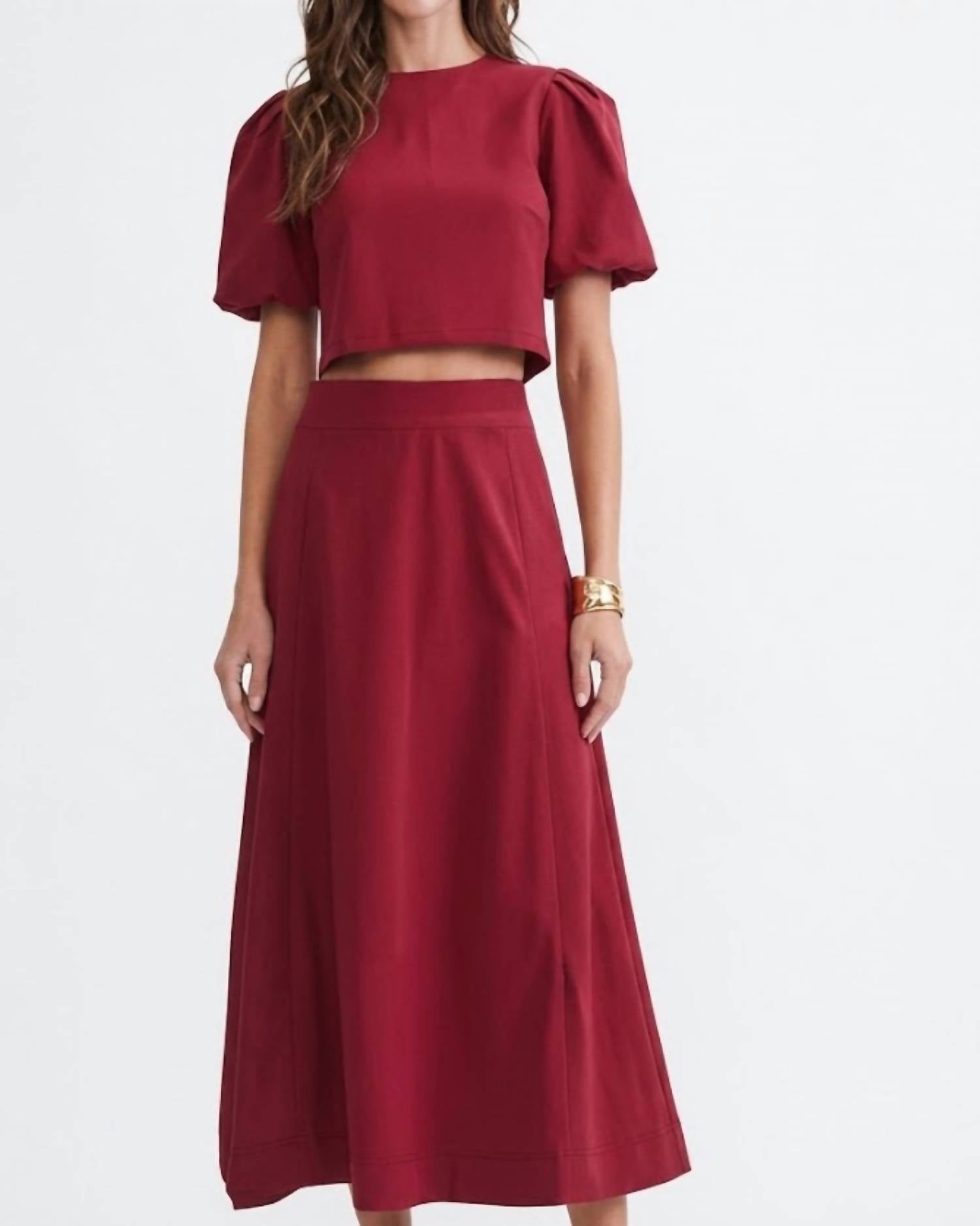Tcec - Suede Skirt Set