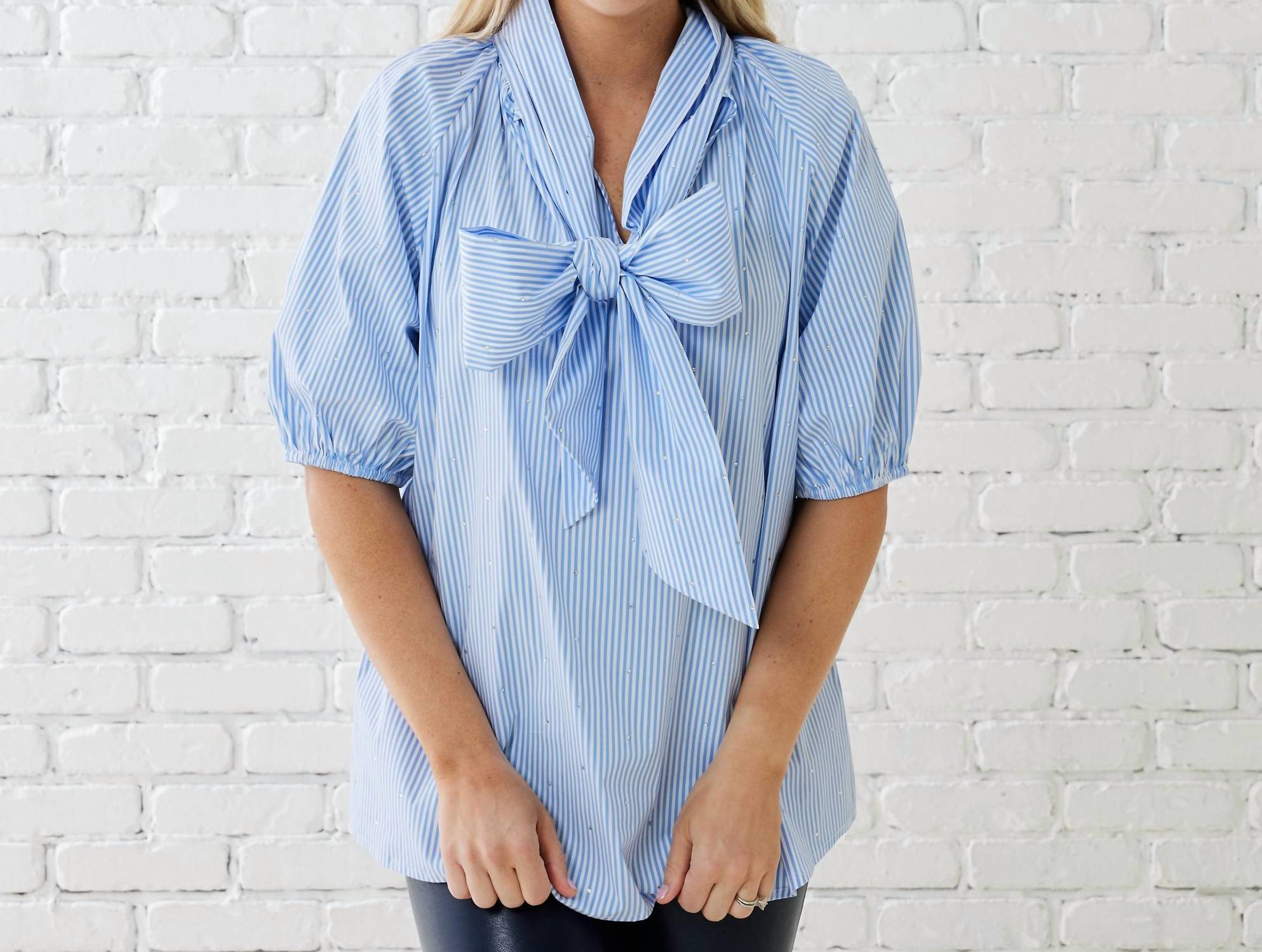 Caryn Lawn - Ryan Bow Sparkle Top