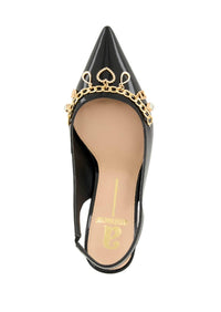 Andrea Women's Slip On Stilleto Heels in black patent leather - women's heels - alternate view