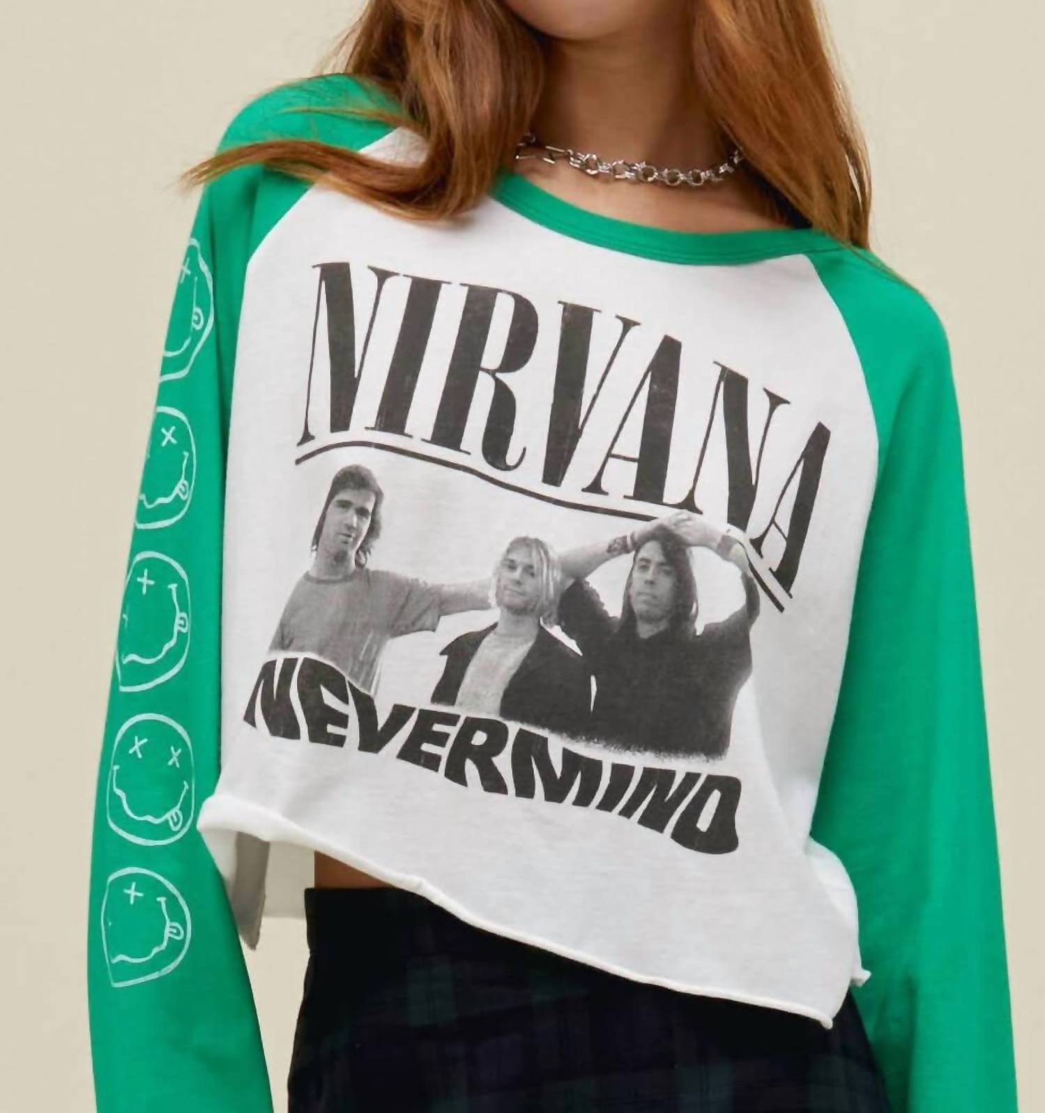 Daydreamer - Nirvana Nevermind Crop Long Sleeve Tee