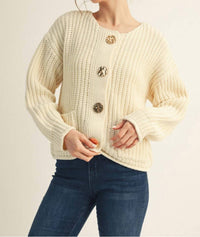 Jodifl Meadow Cardigan in cream gold - women's cardigan