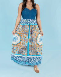 Current Air - Quilted Top Maxi Sundress