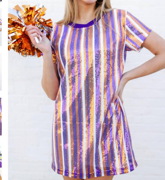 Mary Square - Sequin Game Day Dress