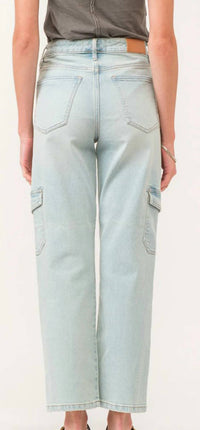 DEAR JOHN DENIM 90s High Rise Ankle Straight Leg Jeans in foster - women's jeans - detail view