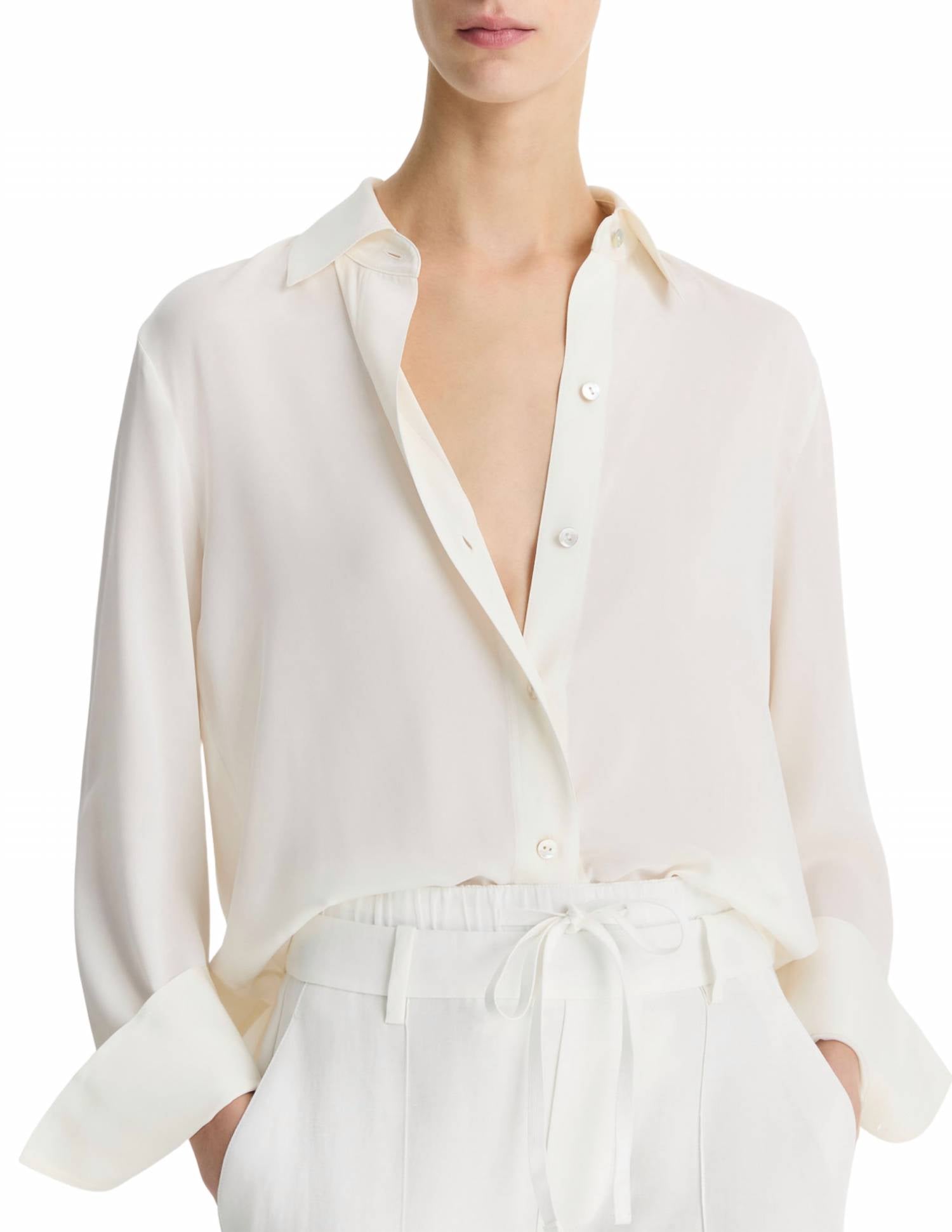 Vince - Long Sleeve Button Down Blouse