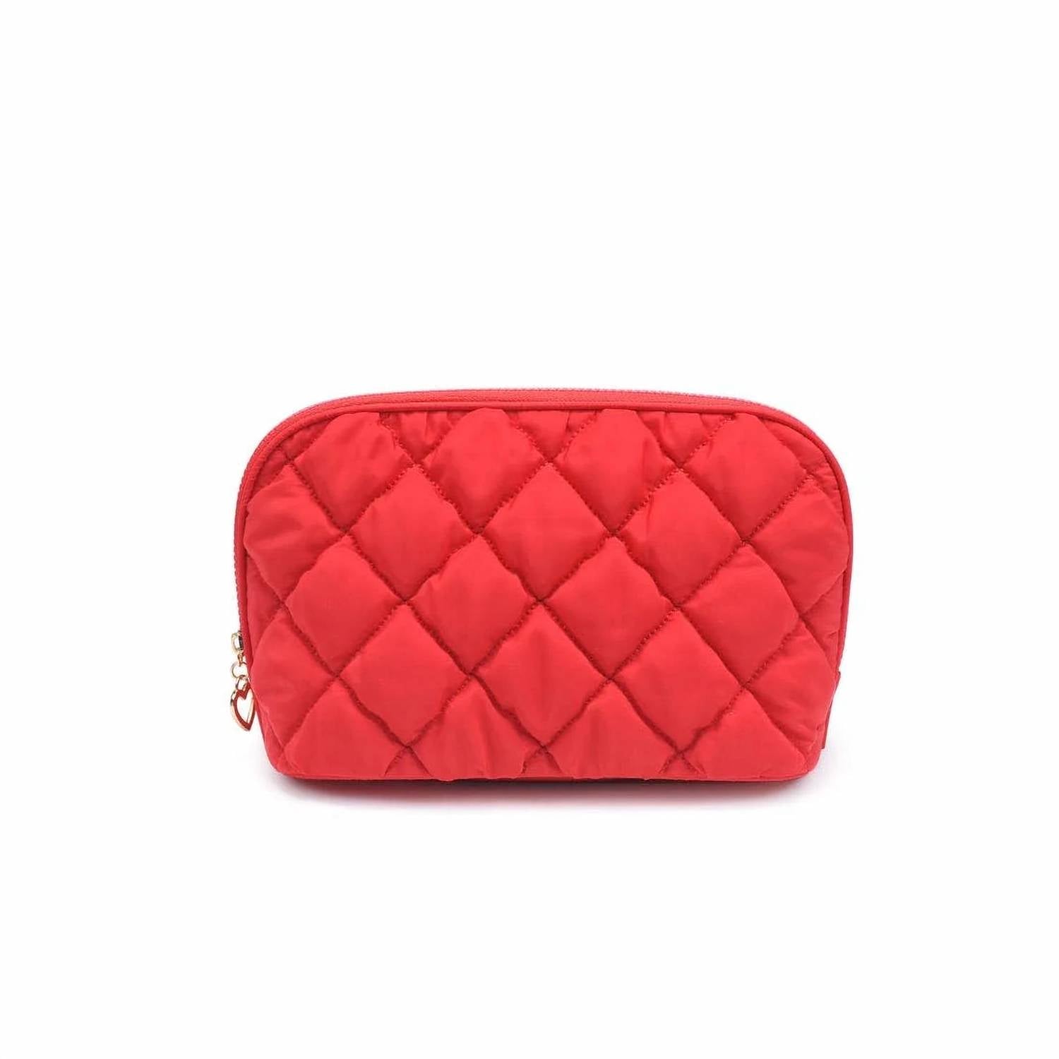 Urban Expressions - Women's Cloud Kiss Quilted Puffer Nylon Cosmetic Dome Pouch