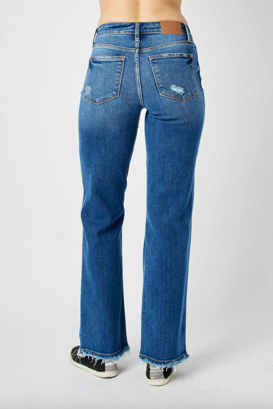 Judy Blue - Women's Destroyed Dad Jeans
