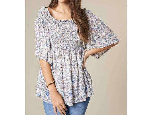 Coco + Carmen - Floral Smocked Top