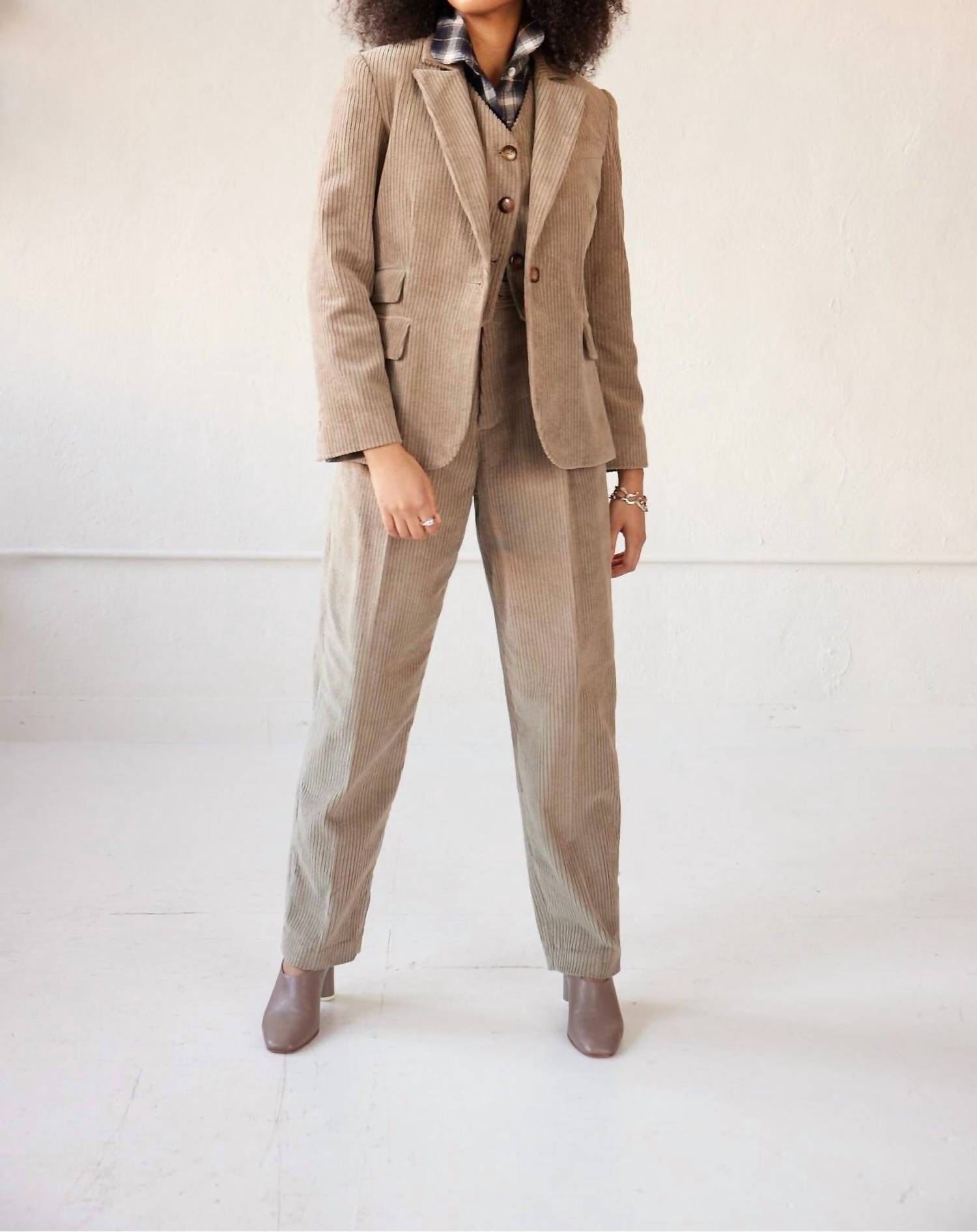 Rose Velvet - Tilda Corduroy Blazer Jacket