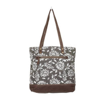 Myra Bag - Women's Canvas and Leather Tote Bag