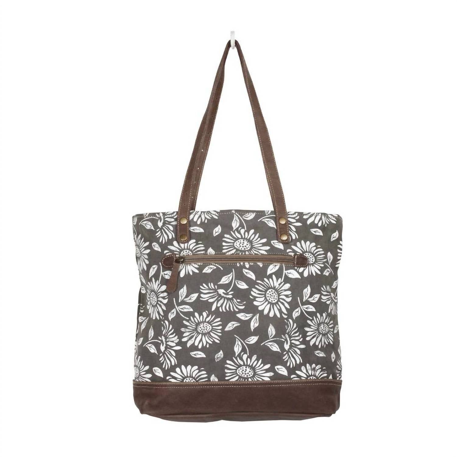Myra Bag - Women's Canvas and Leather Tote Bag