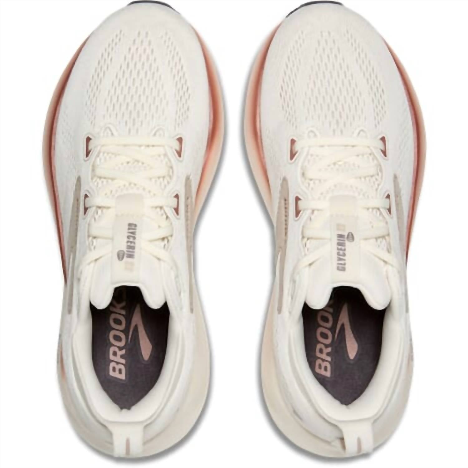 BROOKS Women's Glycerin 22 Shoes in coconut chateau rose - women's shoe - alternate view