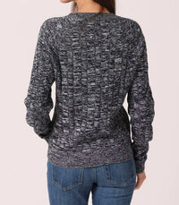 Minnie Rose - Cotton Oversized Marled Cable Sweater